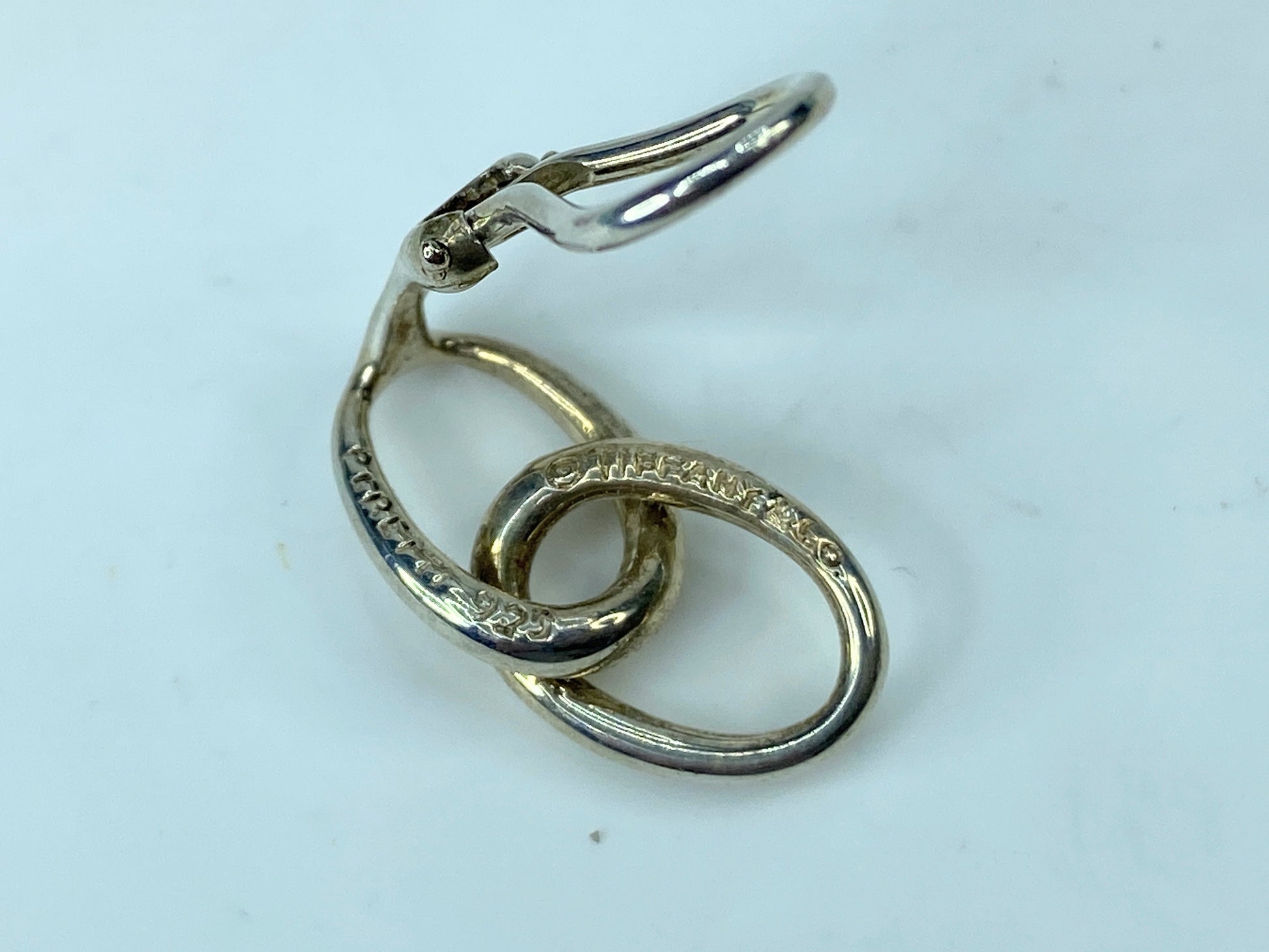 Tiffany & Co Elsa Peretti Sterling Silver Double Loop Clip-On Earrings JR313