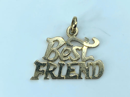 14k Yellow Gold Best Friend Charm JR9188