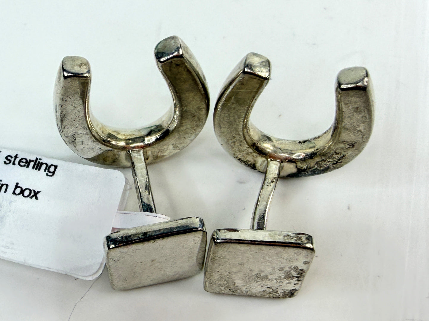 Tiffany & Co Sterling Silver Horseshoe Cufflinks Equestrian SS281