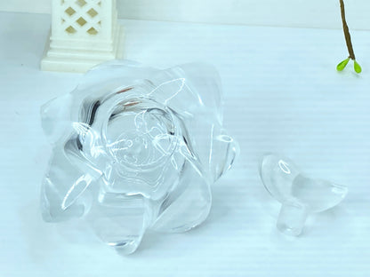 Lalique Crystal Samoa (Modern Wave) with stopper perfume bottle