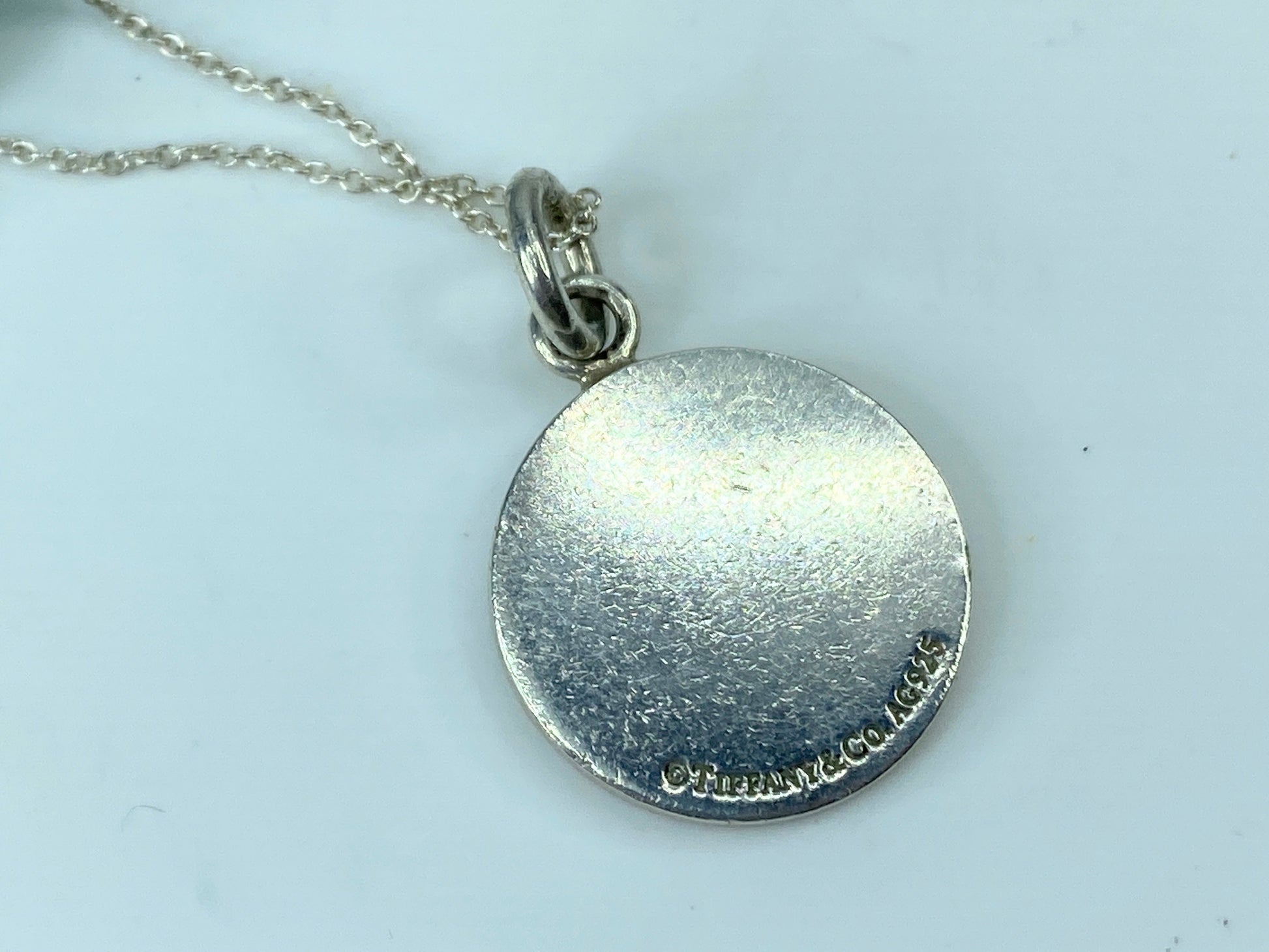 Tiffany & Co. Sterling Cut out Letter "J" personal necklace 16" 6.9g JR320