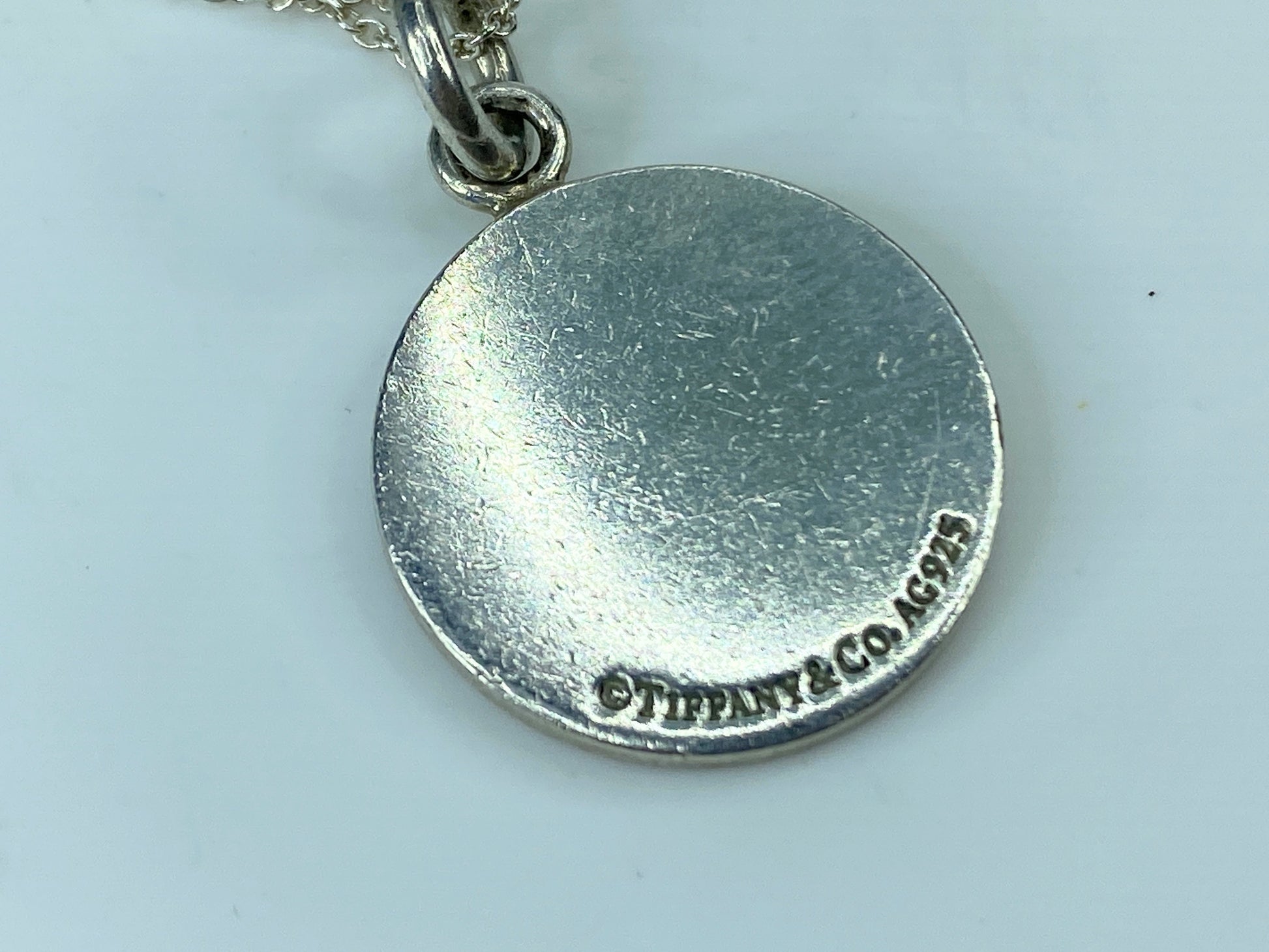 Tiffany & Co. Sterling Cut out Letter "J" personal necklace 16" 6.9g JR320