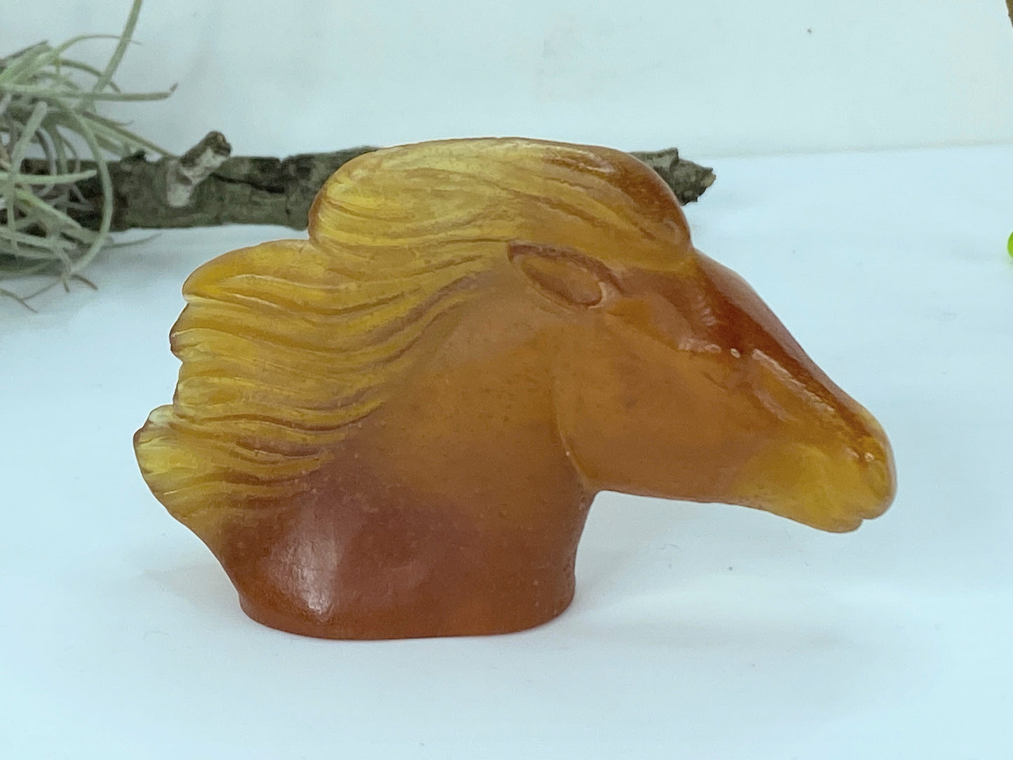 Daum Arabian Horse Head Sculpture Signed French Glass Art