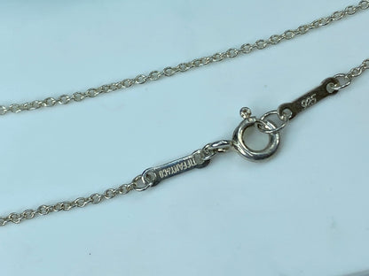 Tiffany & Co. Sterling Cut out Letter "J" personal necklace 16" 6.9g JR320