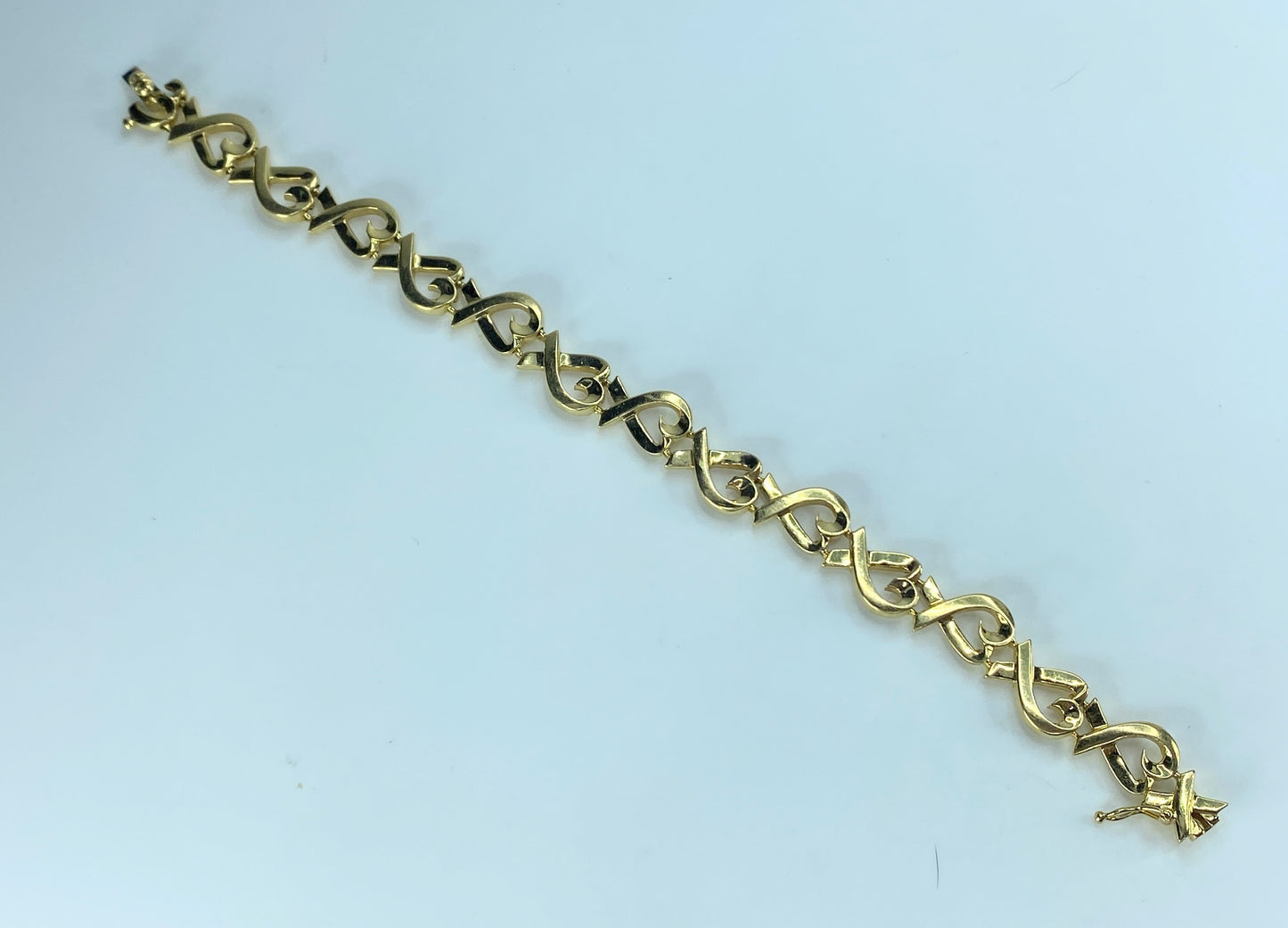 Tiffany & Co. 18k Yellow Gold Paloma Picasso Loving Heart Bracelet 6.75" JR9191