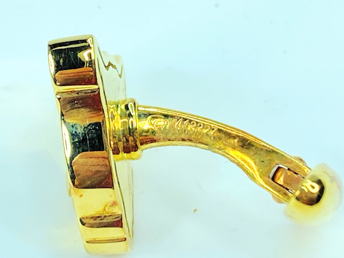 Vintage Carrera y Carrera 18K Yellow Gold Leopard Head Cufflinks JR1079