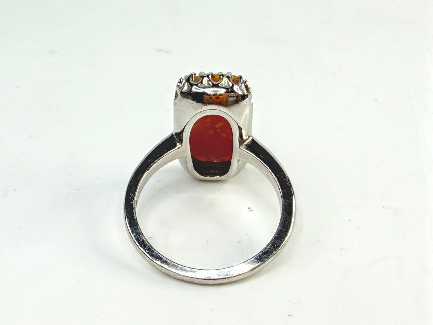 Antique Art Deco 10K Gold Shell Carved Cameo Ring JR1535