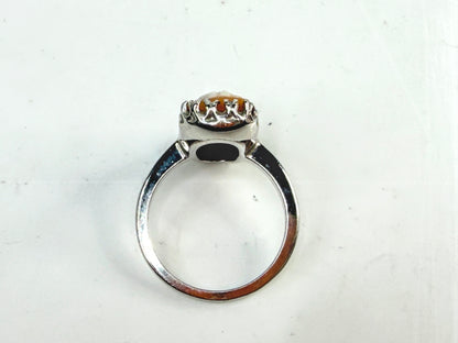 Antique Art Deco 10K Gold Shell Carved Cameo Ring JR1535