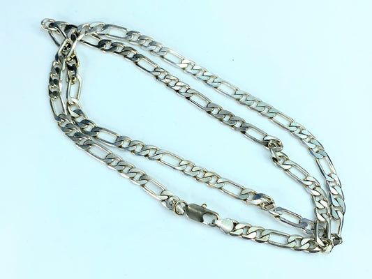 24.0" Heavy Figaro (6 mm) 22.7 Grams! Solid Sterling Silver Chain JR0041