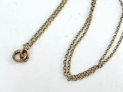 Antique Gold Locket Pendant Necklace 14K 15 Inch Round Locket JR1537