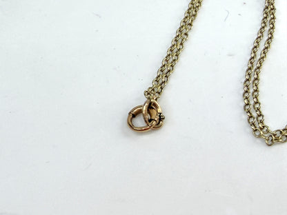 Antique Gold Locket Pendant Necklace 14K 15 Inch Round Locket JR1537