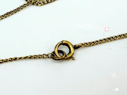 Vintage 10K Gold Carved Cameo Pendant Necklace 16 Inch JR1539