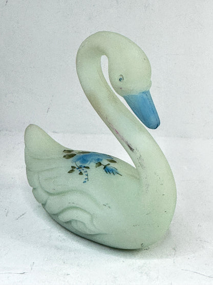 Vintage Hand Painted Swan Figurine Signed Frida Hubbard 1980 A292