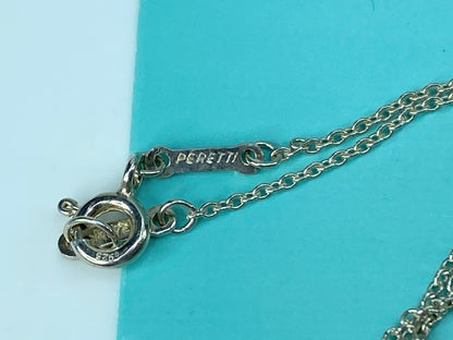 Tiffany & Co Sterling Silver 18K gold Cross pendant necklace 18" JR326
