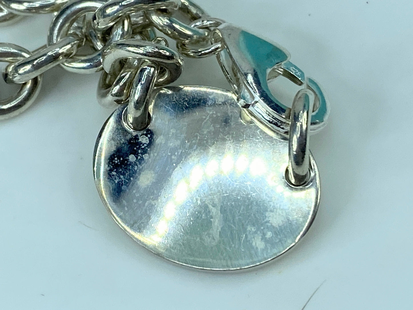 Tiffany & Co. Sterling Silver "Return to Tiffany" Oval Tag Choker Necklace JR327