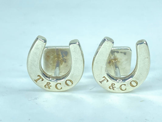 Tiffany & Co Sterling Silver Horseshoe Cufflinks Vintage Signed SS176