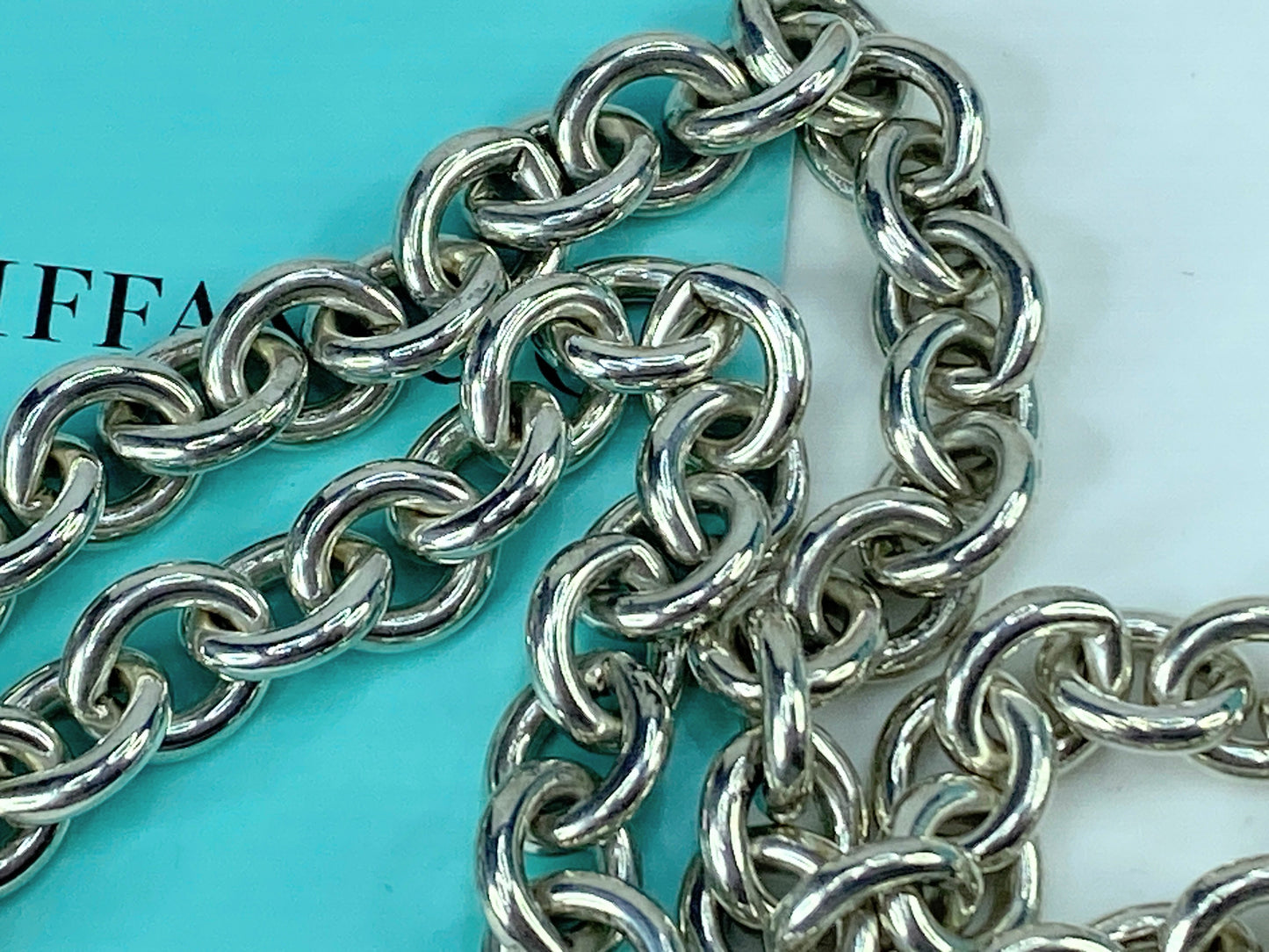 Tiffany & Co. Sterling Silver "Return to Tiffany" Oval Tag Choker Necklace JR327