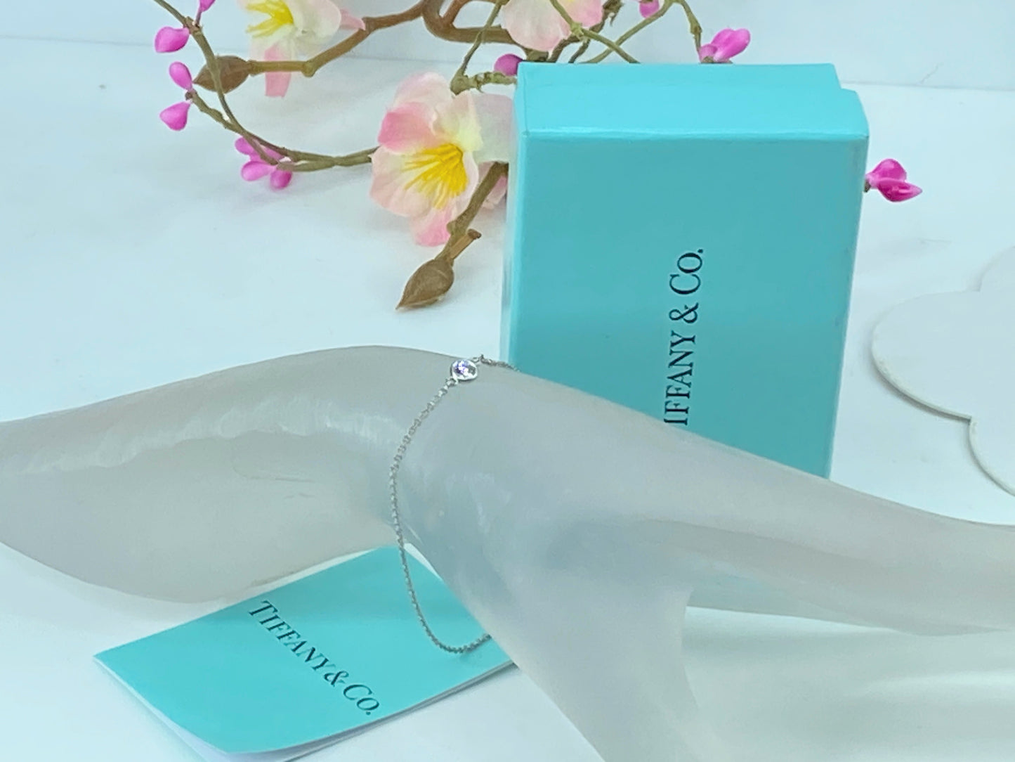 Tiffany & Co. Platinum 950 Diamond by The Yard Bracelet 7.25" 1.3g JR328