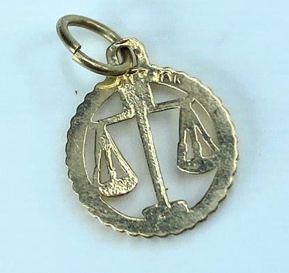 14K yellow gold Zodiac charm pendant 11.5mm JR9353