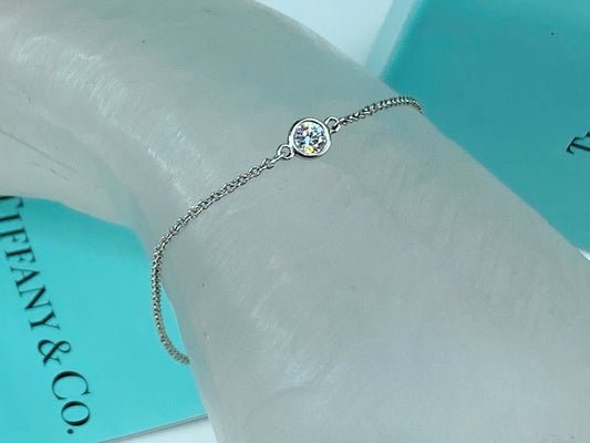 Tiffany & Co. Platinum 950 Diamond by The Yard Bracelet 7.25" 1.3g JR328