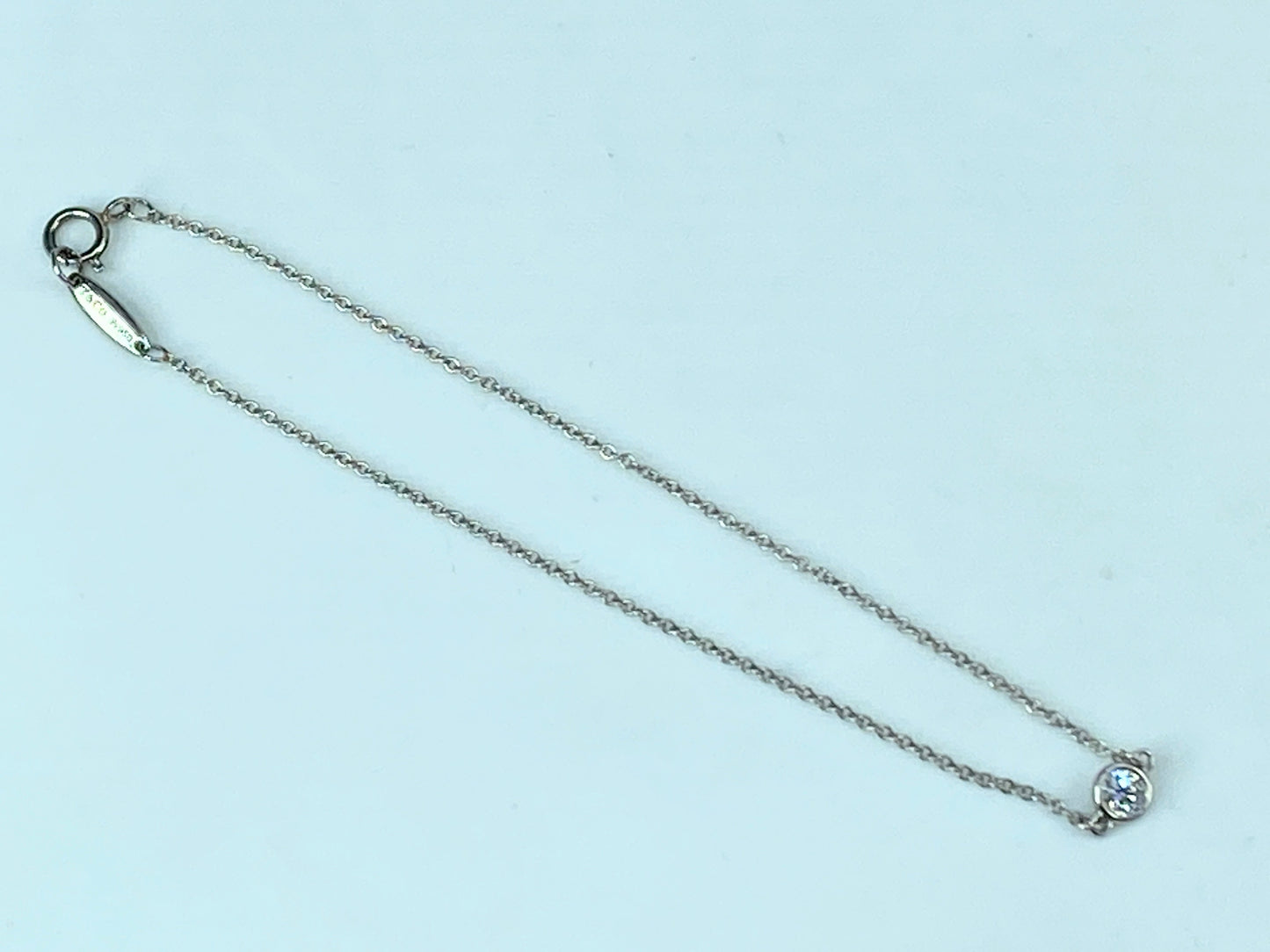 Tiffany & Co. Platinum 950 Diamond by The Yard Bracelet 7.25" 1.3g JR328
