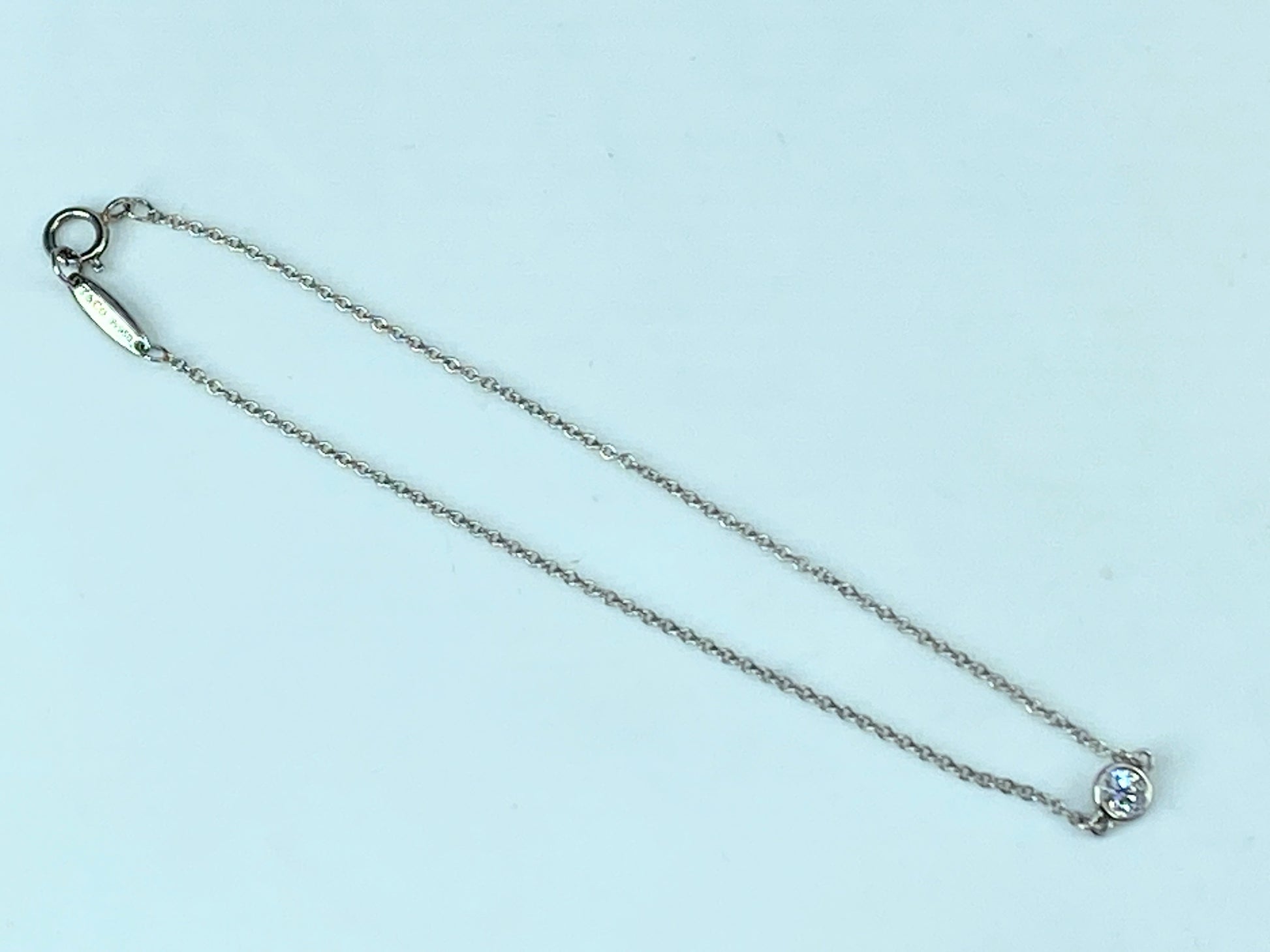 Tiffany & Co. Platinum 950 Diamond by The Yard Bracelet 7.25" 1.3g JR328