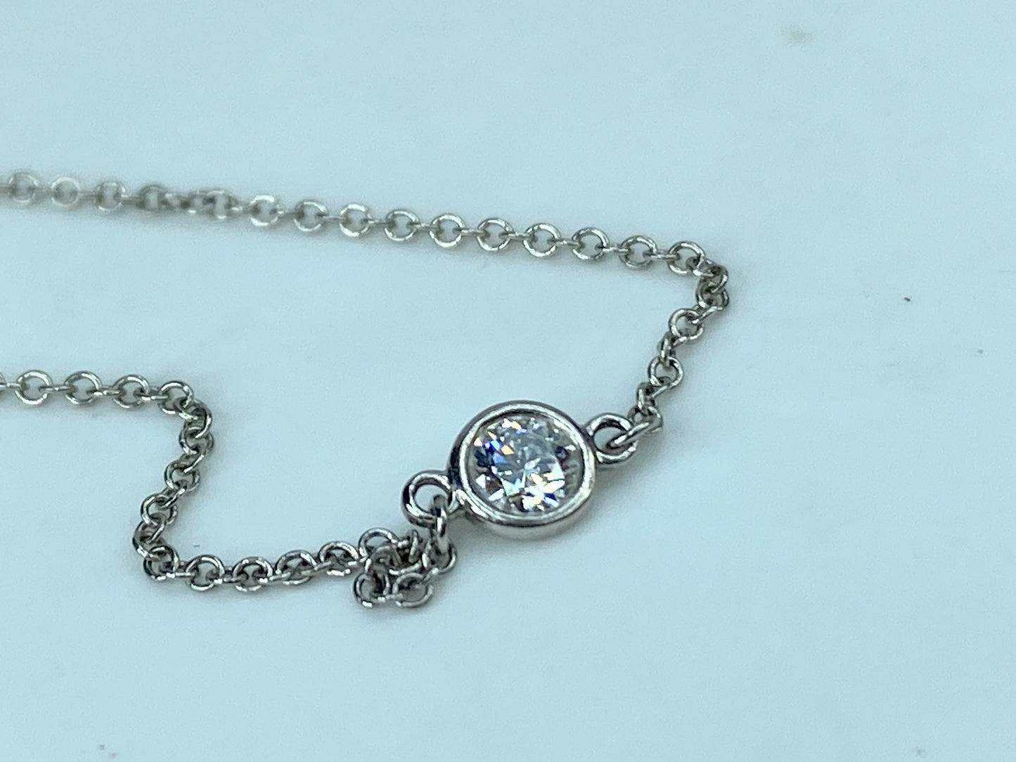 Tiffany & Co. Platinum 950 Diamond by The Yard Bracelet 7.25" 1.3g JR328