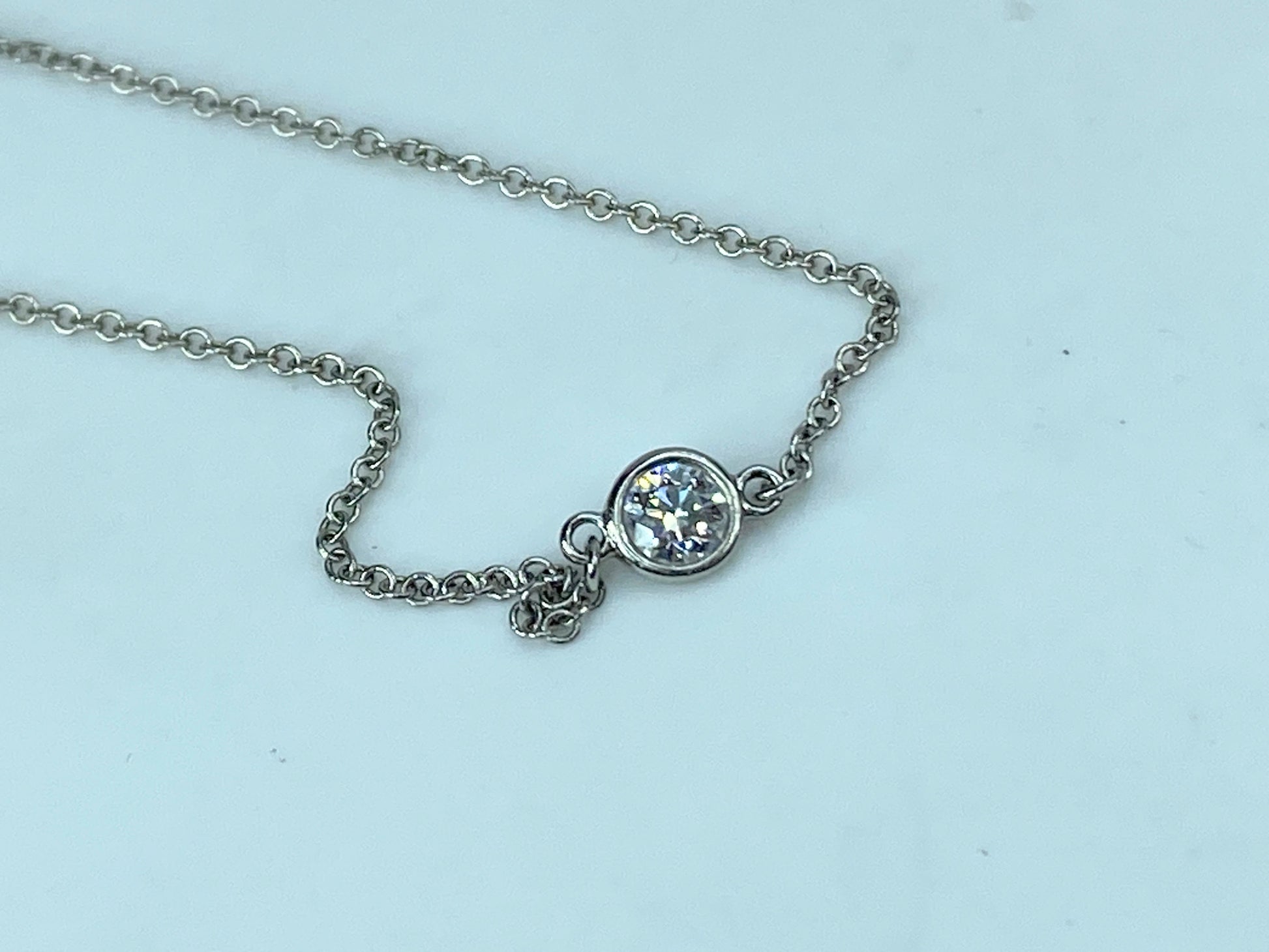 Tiffany & Co. Platinum 950 Diamond by The Yard Bracelet 7.25" 1.3g JR328