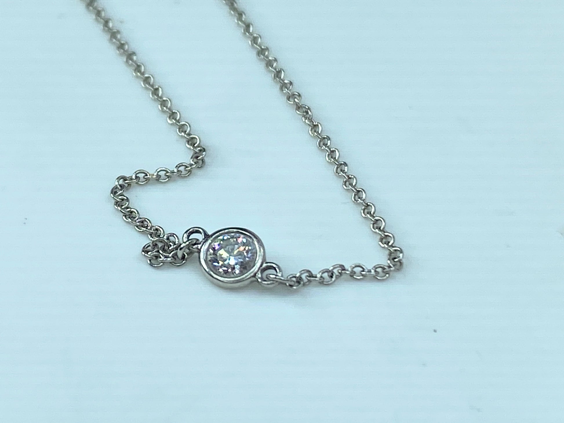 Tiffany & Co. Platinum 950 Diamond by The Yard Bracelet 7.25" 1.3g JR328