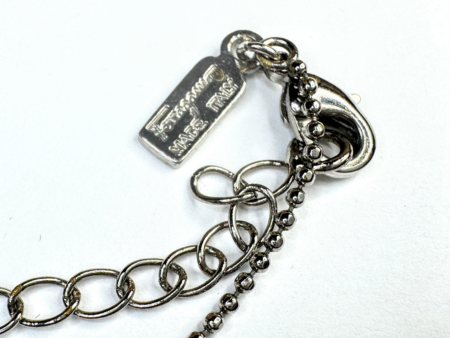 Vintage Salvatore Ferragamo Crystal Gancini & Handbag Necklace 16" 8.7g GS825