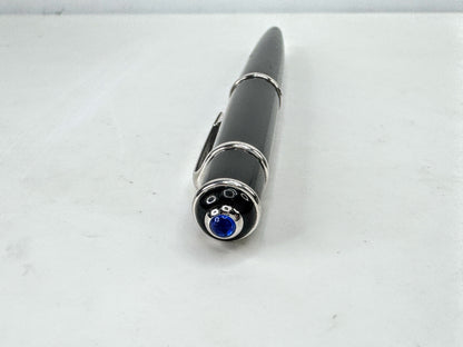 Cartier Diabolo Black Composite Rollerball Pen - Black with Silver Trim SS395