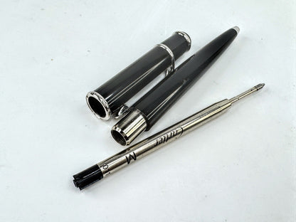 Cartier Diabolo Black Composite Rollerball Pen - Black with Silver Trim SS395