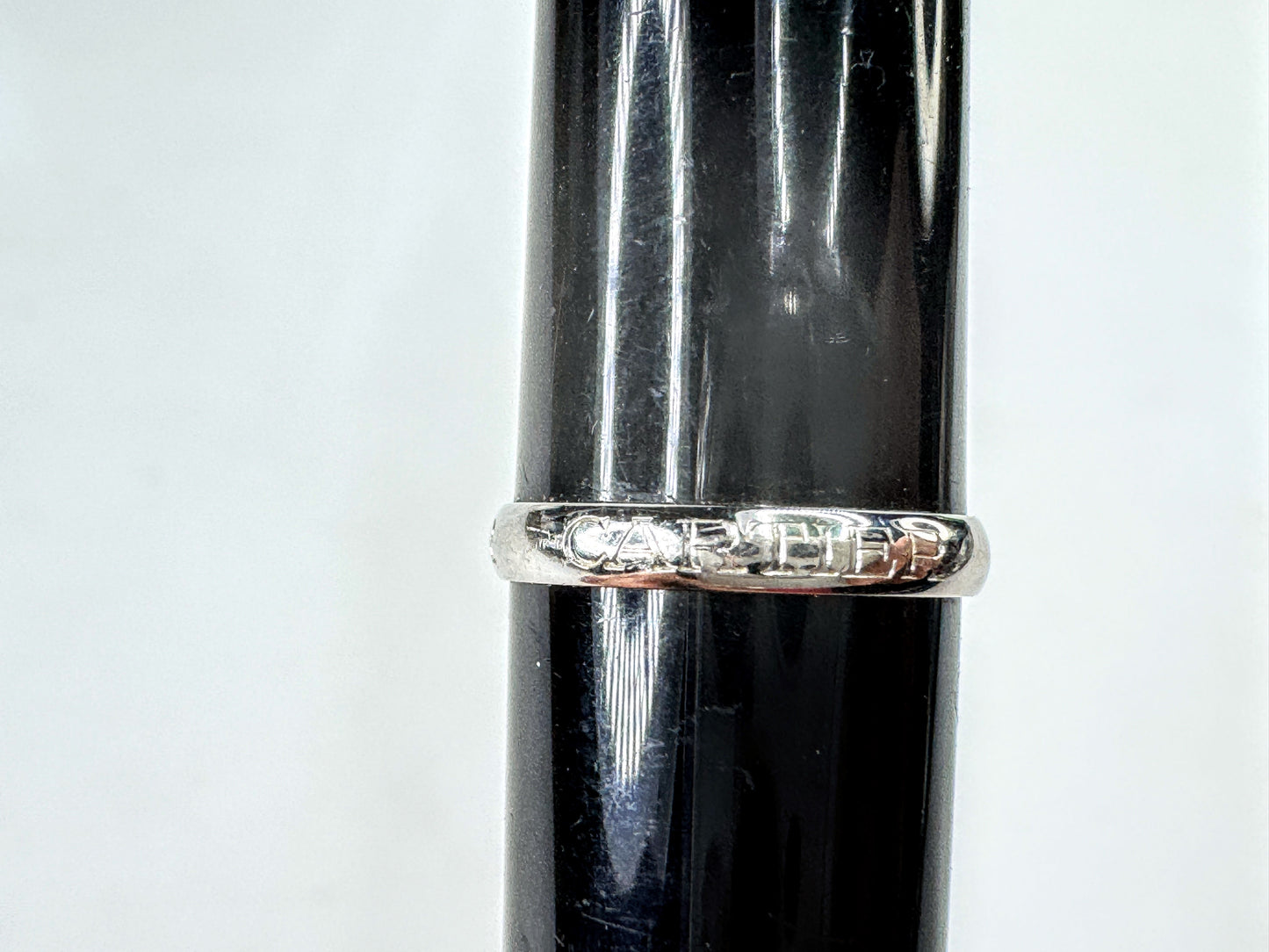 Cartier Diabolo Black Composite Rollerball Pen - Black with Silver Trim SS395