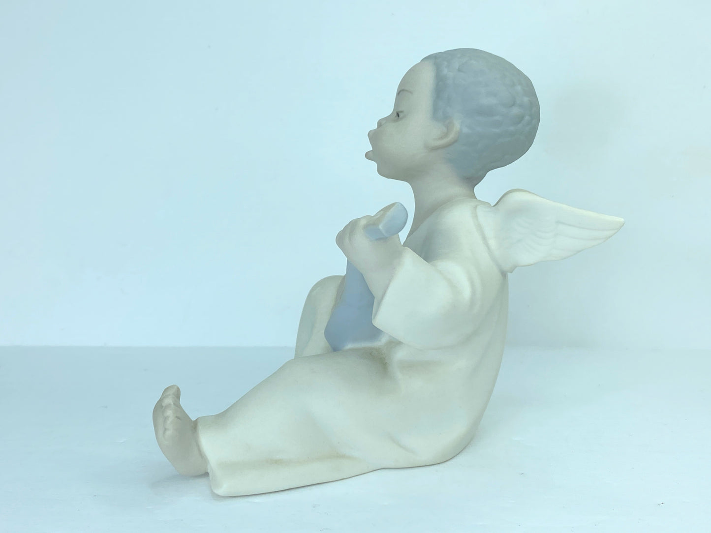 LLADRO Black Legacy Angel Boy W/Mandolin 4537 Satin finish perfect A116