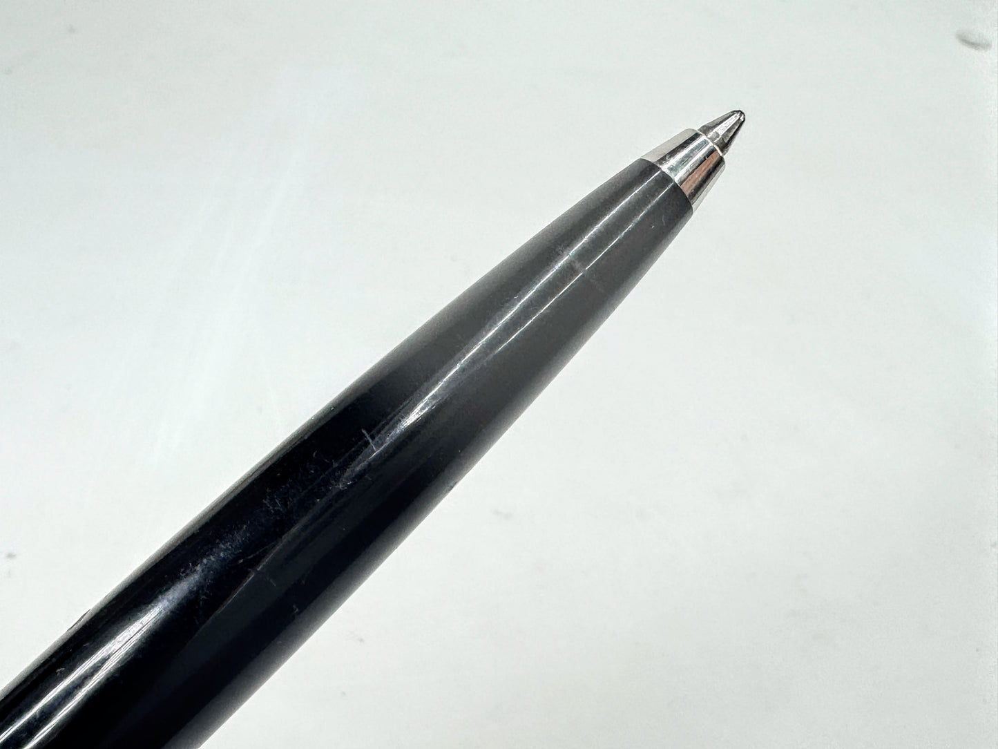 Cartier Diabolo Black Composite Rollerball Pen - Black with Silver Trim SS395
