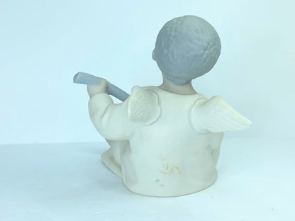 LLADRO Black Legacy Angel Boy W/Mandolin 4537 Satin finish perfect A116