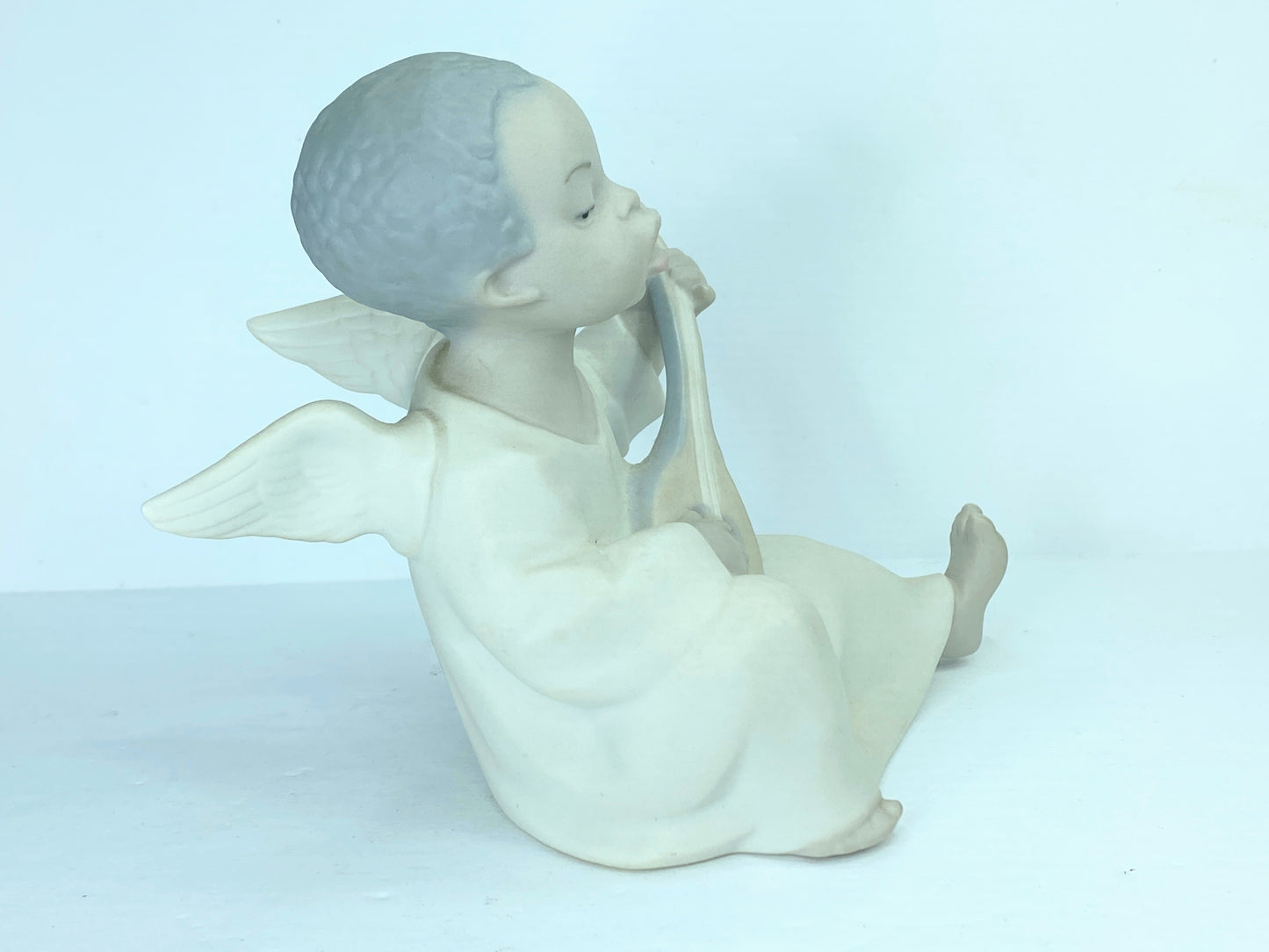 LLADRO Black Legacy Angel Boy W/Mandolin 4537 Satin finish perfect A116