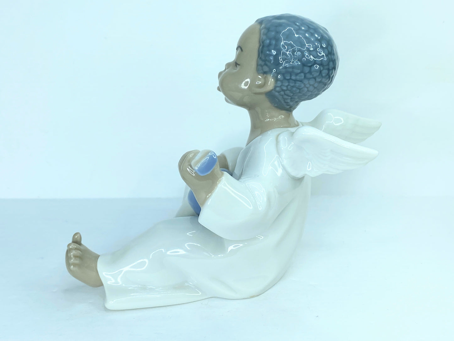 Lladro "Angel" (with Lute) #4537, Black Legacy Collection Mnt A120