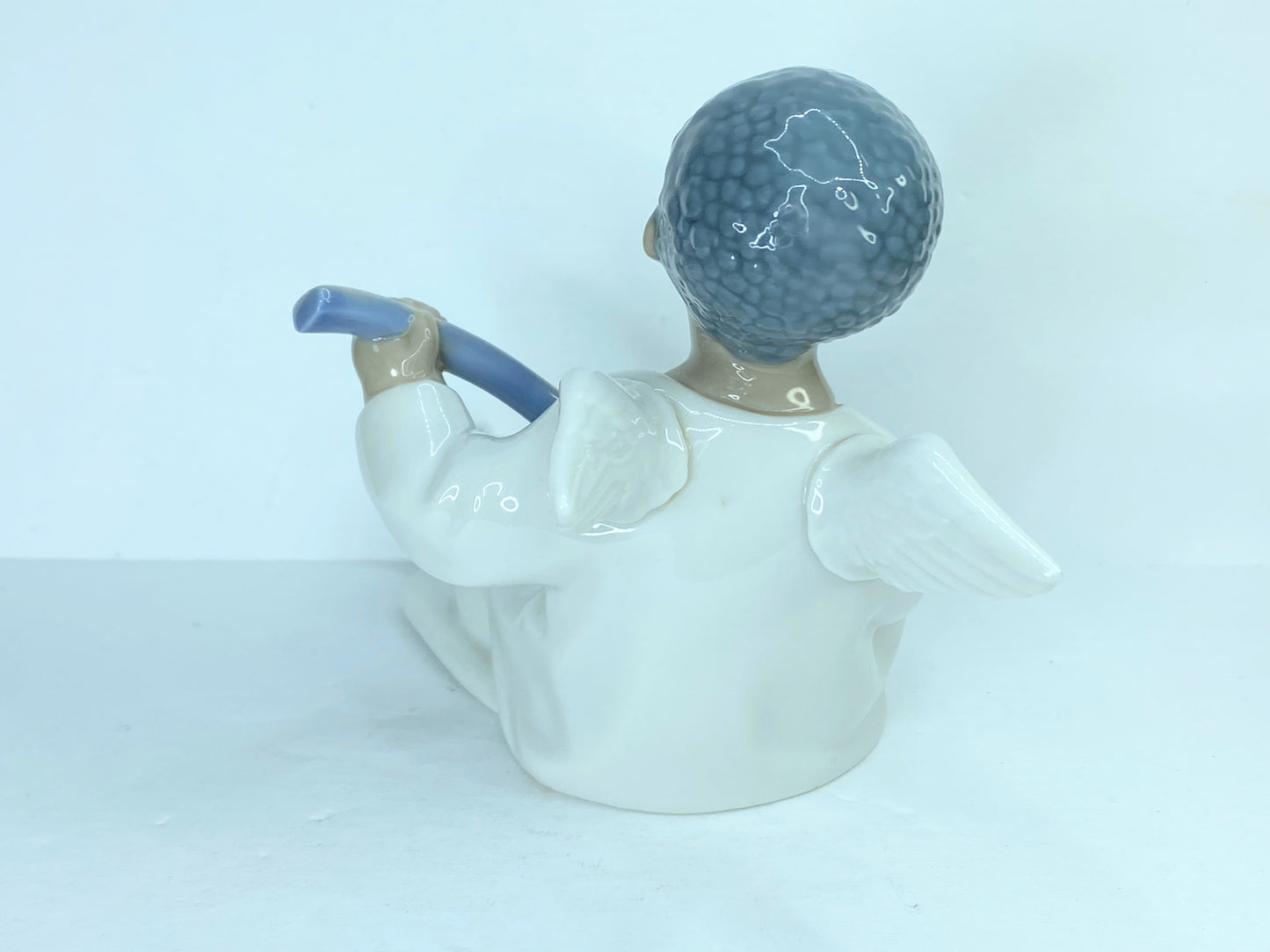 Lladro "Angel" (with Lute) #4537, Black Legacy Collection Mnt A120