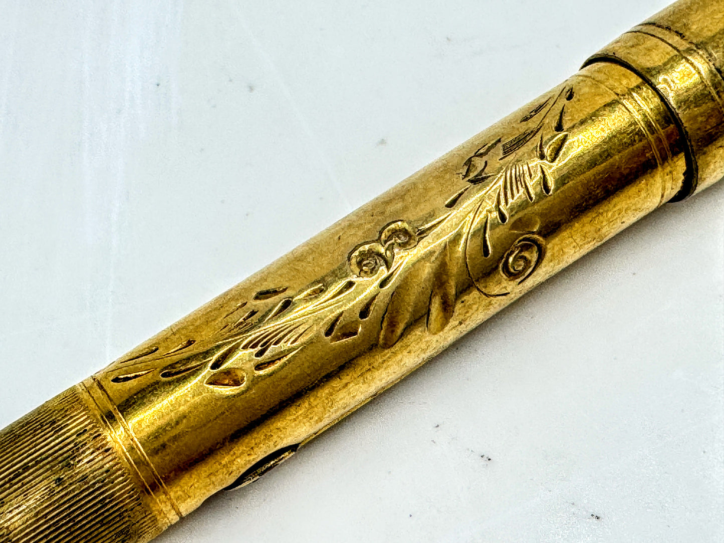 Antique Peter Pan Gold Filled Ring Top Fountain Pen SS397