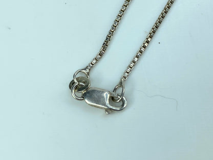 Sterling silver Cameo Opal openwork scroll pendant necklace 9.1g 24" JR995