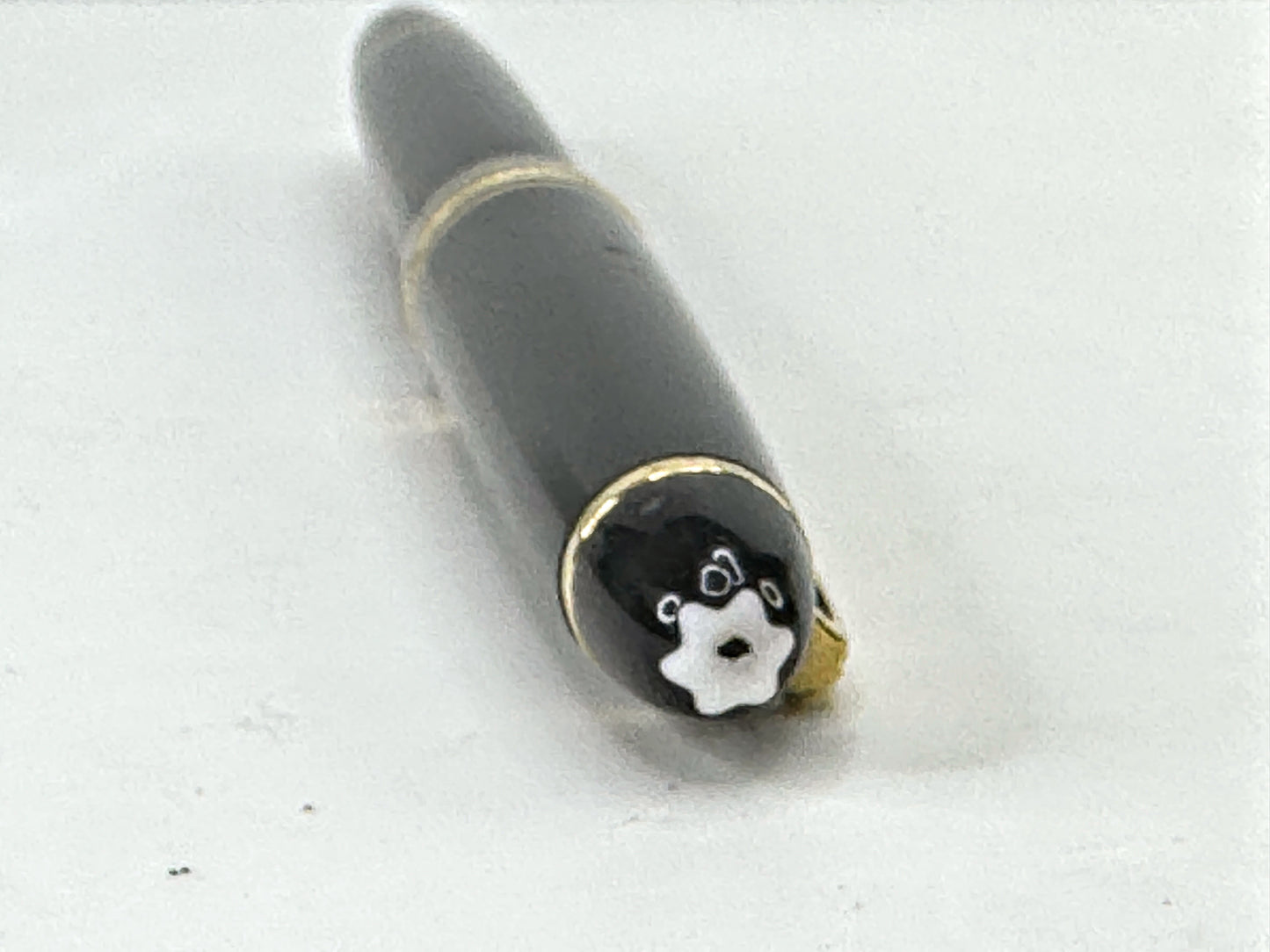 Vintage Resin Montblanc Meisterstück LeGrand Black Gold Rollerball Pen SS398