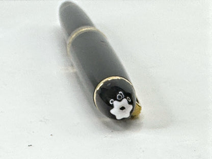 Vintage Resin Montblanc Meisterstück LeGrand Black Gold Rollerball Pen SS398