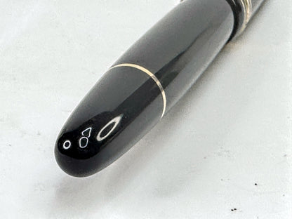 Vintage Resin Montblanc Meisterstück LeGrand Black Gold Rollerball Pen SS398