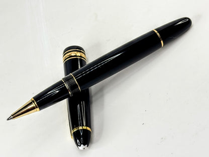 Vintage Resin Montblanc Meisterstück LeGrand Black Gold Rollerball Pen SS398