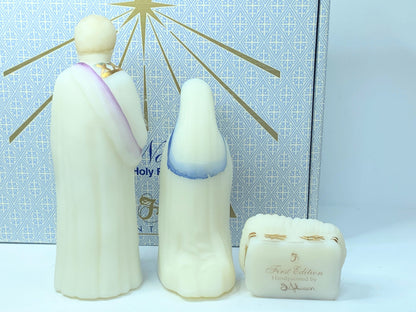 Fenton The Holy Family Nativity Set First Edition Signed Christmas set of 3 A127