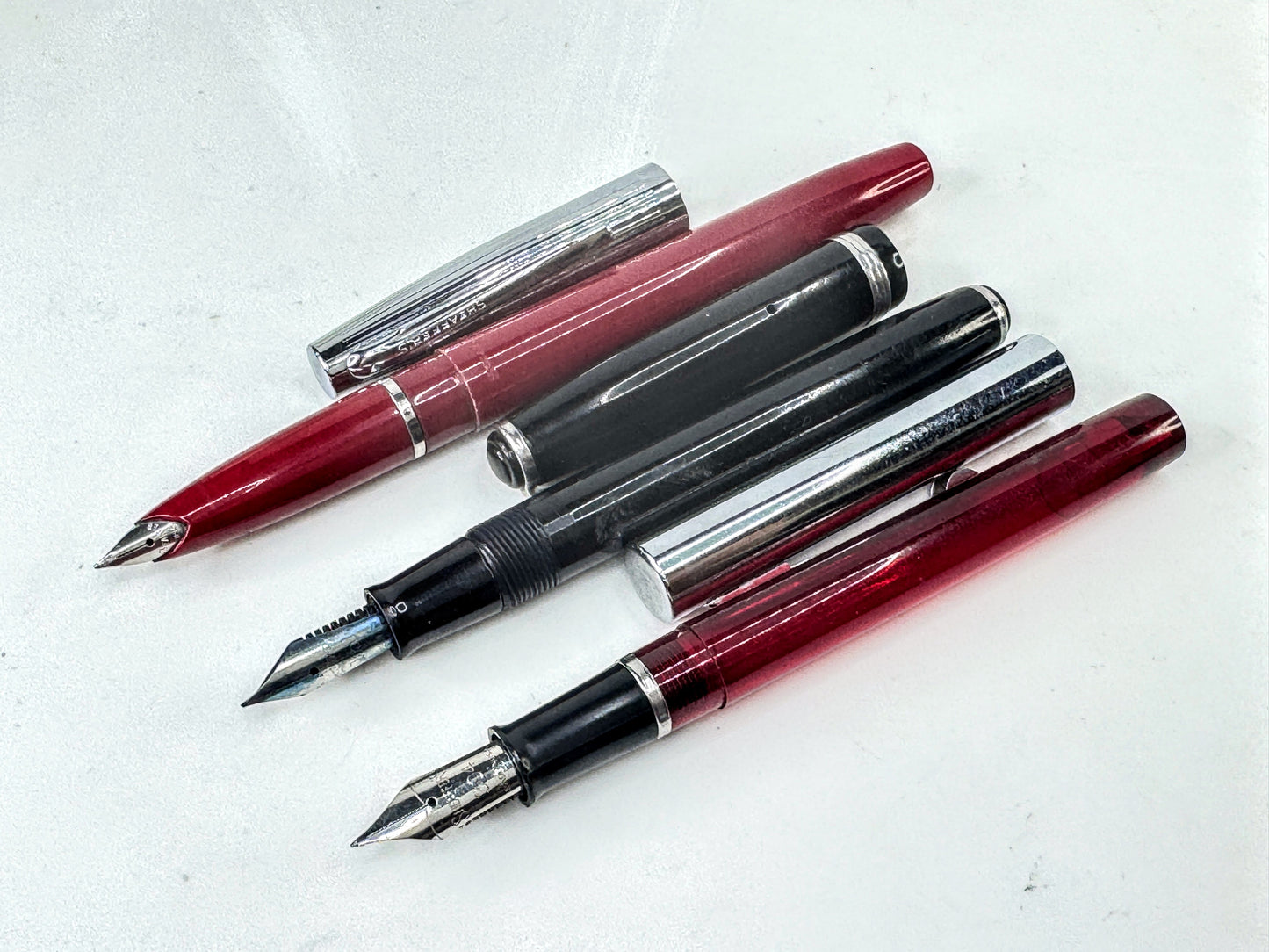 Vintage Sheaffer Skripsert Cartridge Fountain Pen Lot 3 Piece Set SS401