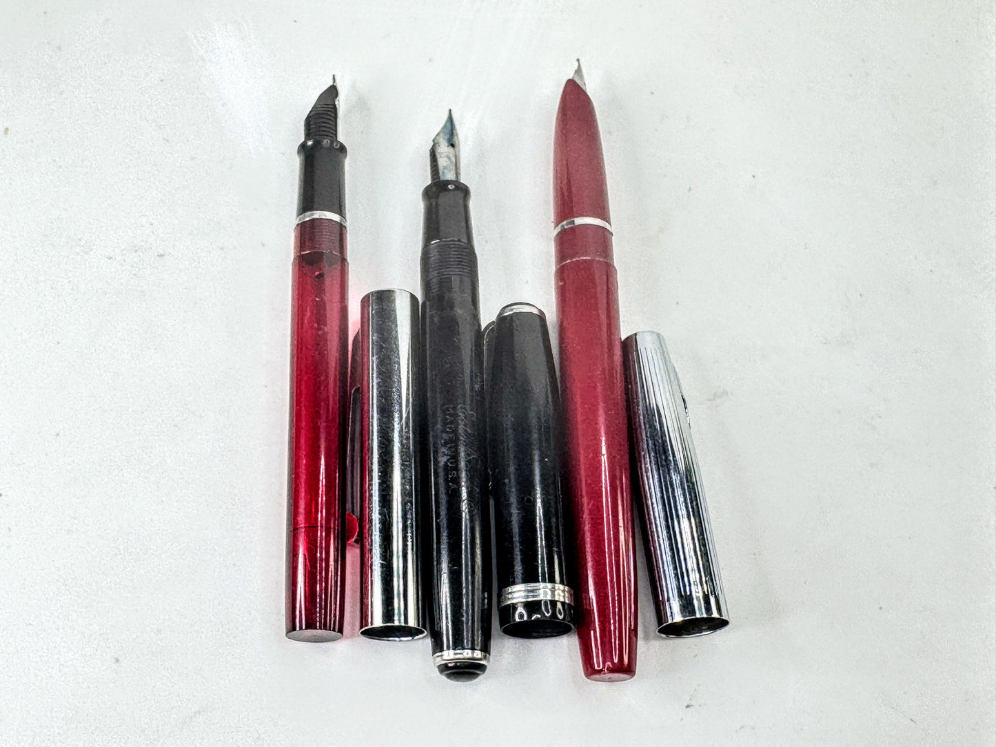 Vintage Sheaffer Skripsert Cartridge Fountain Pen Lot 3 Piece Set SS401