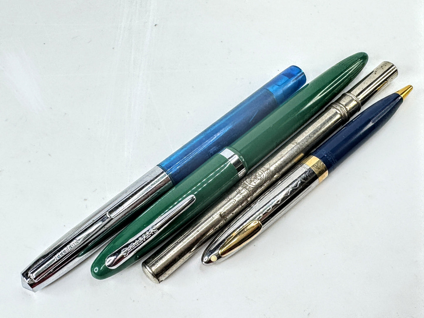 Vintage Fountain Pen Lot Sheaffer Esterbrook Eagle Pencil ZAYO 4 Pens SS402