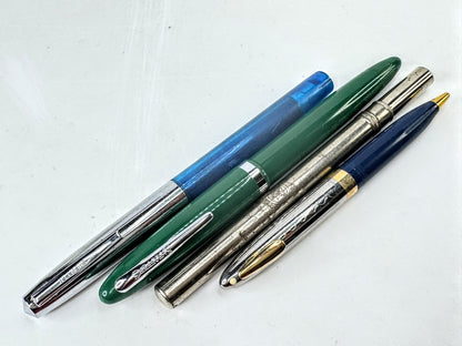 Vintage Fountain Pen Lot Sheaffer Esterbrook Eagle Pencil ZAYO 4 Pens SS402